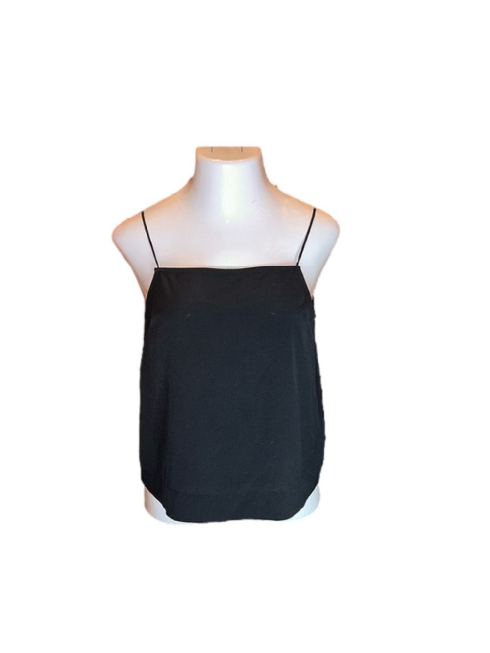 TOPSHOP Black Crop Tank Top Size 8